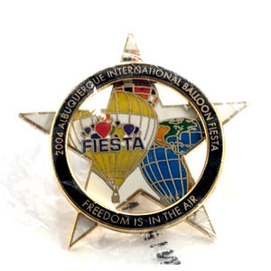 2004 Freedom Is In The Air Albuquerque Int'l Balloon Fiesta Pin Star Circle...